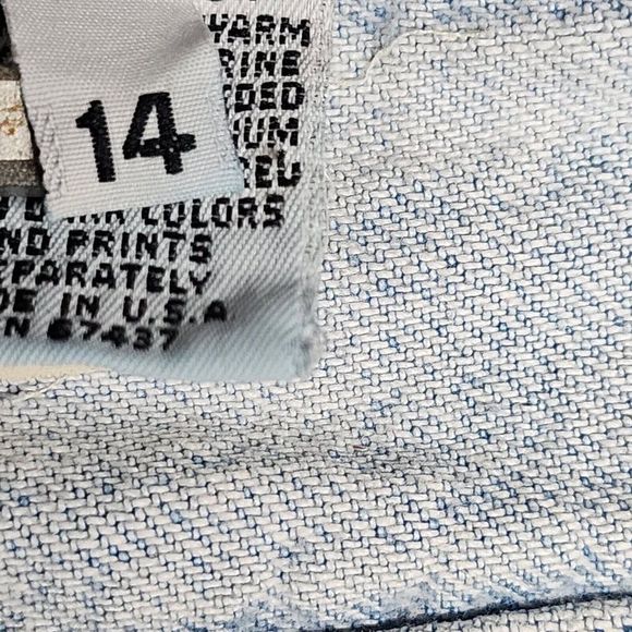 Vintage BonJour Jeans Women 14 High Waist Rise Light Trashed Paint Distressed - Picture 11 of 16